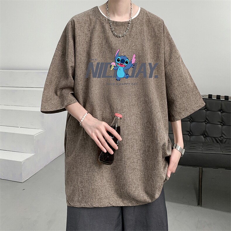 风复古亚麻短袖男棉麻t恤男半袖ZT71173-P35,男装T恤,电商A040