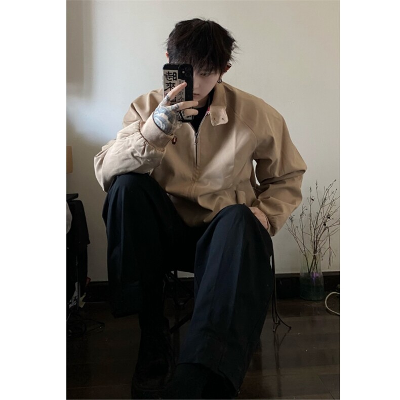 现货大货!!!!美式复古卡其色哈林克顿夹克,男装夹克,星座910A