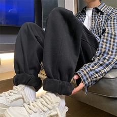 冬季新款钢印休闲加绒卫裤大码M~5XLXZ604-KP98-P65控78，男装休闲裤，星座604