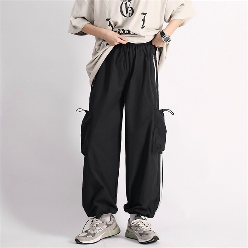 美式复古设计感条纹运动裤男小众潮牌ins情侣休闲裤子BE522-P42,女装休闲裤,星座1008-1