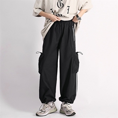 美式复古设计感条纹运动裤男小众潮牌ins情侣休闲裤子BE522-P42，女装休闲裤，星座1008-1