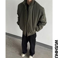 网图冬季潮流三防棉服男高龄飞行棉衣加厚棒球服外套D502特P75，男装棉衣，电商A335-1（原A458）