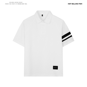 PL9007-P35-控58-现货POLO衫男短袖T恤潮牌纯色翻领透气网眼图片