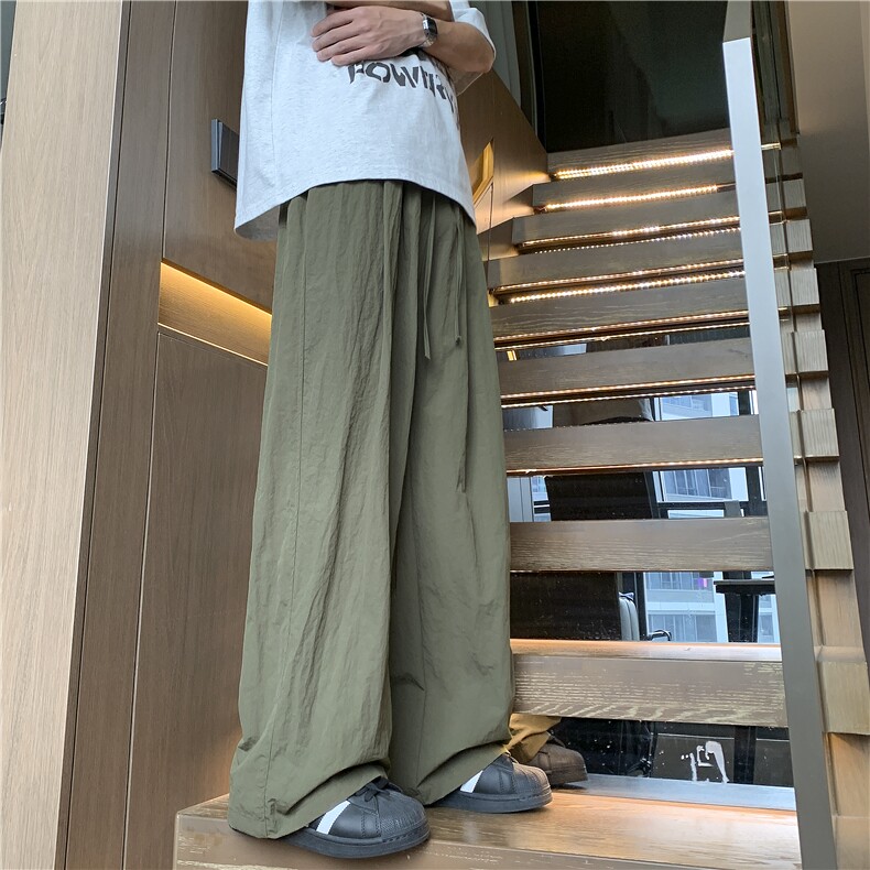 山本裤垂感休闲直筒夏季薄款棉麻阔腿裤特批33控58,男装休闲裤,电商D205