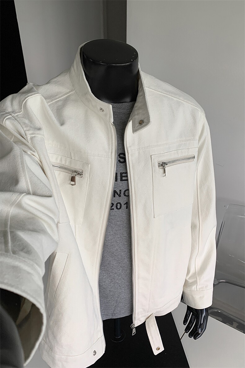cleanfit工装夹克男美式哈灵顿正肩短款外套痞帅硬汉风立领棒球服,男装夹克,电商A001