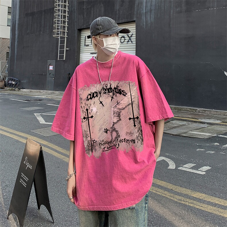 2023夏季重磅新款水洗做旧短袖301D-4-SX17-P40抖音品质！！！,男装T恤,电商B251A(原星座301D-4)
