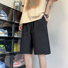 港风工装休闲裤高街五分裤宽松沙滩裤直通短裤DK237P28，男装休闲裤，星座1204-3