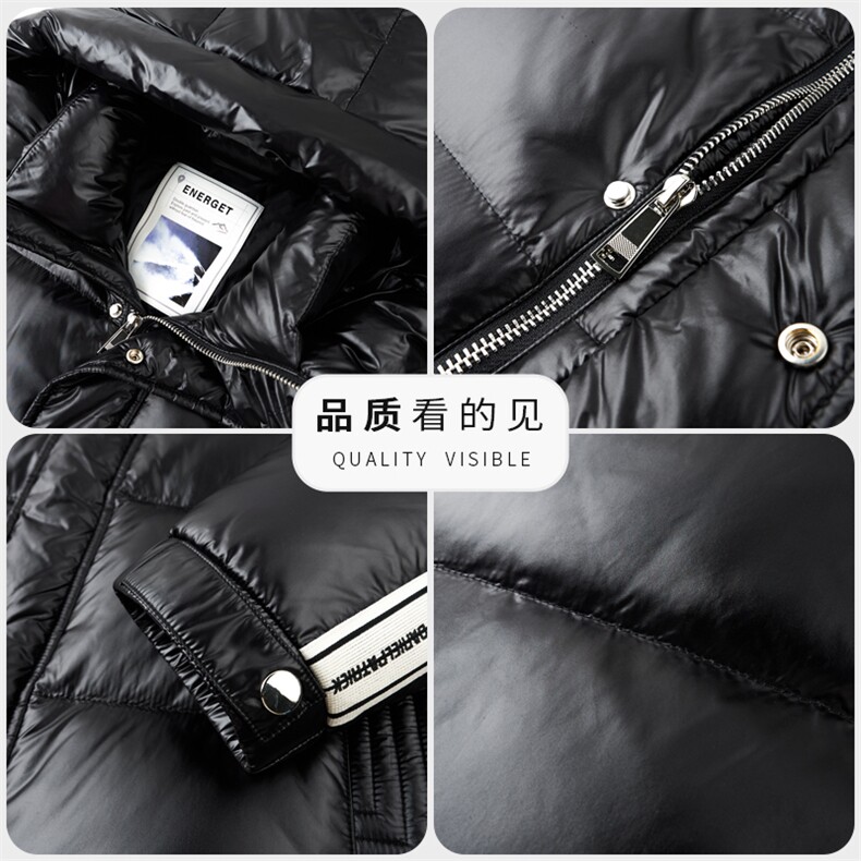 男防水连帽短款90白鸭绒羽绒服外套中青年男装加厚羽绒服夹克,男装羽绒服,钱塘723