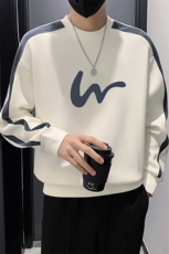 WY13121常规P58控78加绒P68控88无头风小伙风拼接印花卫衣，男装卫衣，电商B340