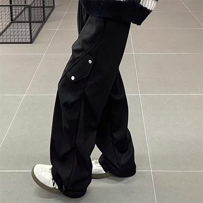 重磅褶皱星空尼工装裤子男款垂感机能休闲伞兵冲锋裤K6112-P45图片