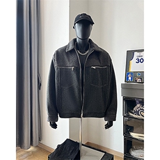 男装短款呢料呢子夹克外套2025冬季毛呢大衣XZ514-2-F8-P90，男装夹克，星座514-2(原B239)