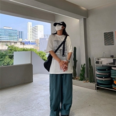 816B-T1050-P40220G纯棉！简约设计款高级ins风T恤情侣韩，男装T恤，星座816B