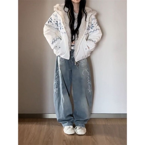 KK107-P105 费尔岛座山雕毛绒棉衣棉服图片