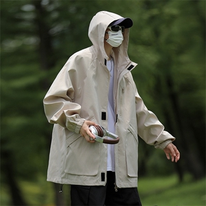 防水黑色冲锋衣外套户外机能工装夹克爬山登山服 JK602-P75 M-5XL图片