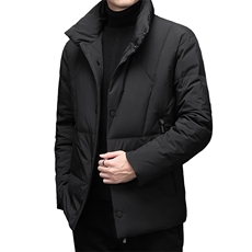 2023冬装新款中老年翻领羽绒服男长款白鸭绒外套MNSA6629970-P275，男装羽绒服，电商B212（原钱塘6029）