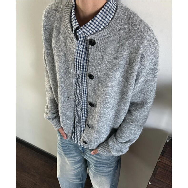 新款休闲毛衣男开衫针织衫毛衣外套潮513AKS2587P55图片