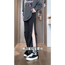 24春季新款潮流拉链排扣设计冲锋裤休闲裤B315-K23436-特p40控78，男装休闲裤，电商B315