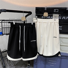 2026春装新款美式刺绣拼接短裤五分裤男潮流K9908/特P30毛毯5，男装牛仔裤，电商A094