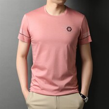 2024年春夏新款高端时尚男士针织衫上衣T恤P55，男装T恤，电商D223-1