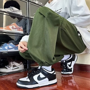 美式机能风工装裤子男士潮牌宽松青少年直筒休闲阔腿长裤K873/P50图片