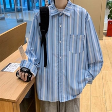 DC92-P40衬衫男春秋新款港风百搭长袖男生休闲宽松短袖衬衣，男装衬衫，星座603-2