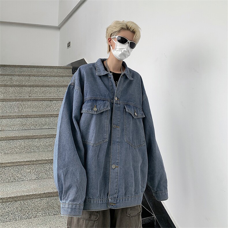 牛仔外套男秋韩版潮流潮牌夹克男休闲百搭秋季上衣服JK08329-P58,男装夹克,星座308B-1