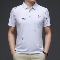 PA227钱塘2020-3夏季新款中年男士翻领短袖T恤时尚潮流上衣P30，男装T恤，钱塘207-3