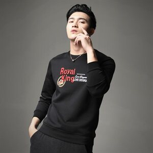 男圆领卫衣刺绣工艺个性潮时尚秋冬男标准码货号6081-1