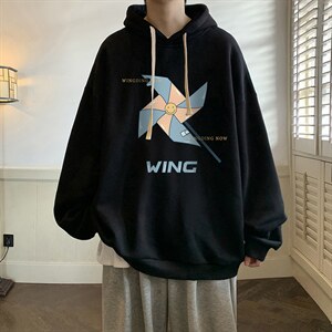 纯棉连帽卫衣男大码运动帽衫宽松薄WY2112-P35 加绒款-P40图片