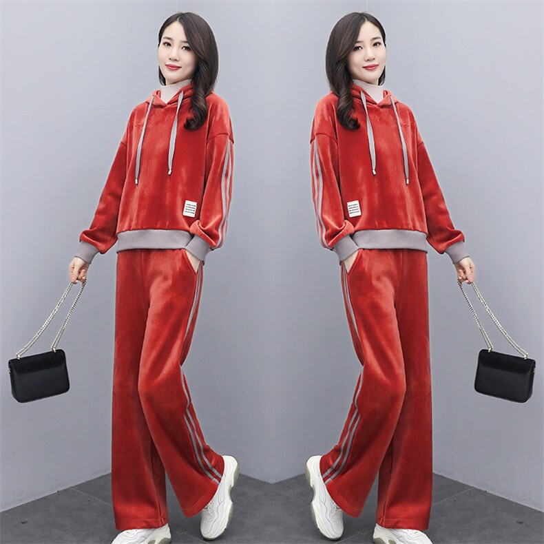 2025秋冬季时尚休闲运动套装连帽两件套,女装运动套装,凯瑟曼