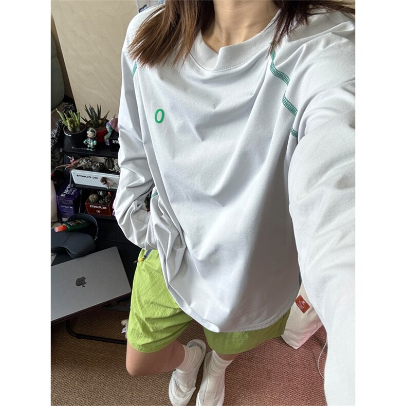 现货原版对色高品质罗口领子速干防嗮骑行早秋运动T恤A698-P35，女装T恤，星座1505