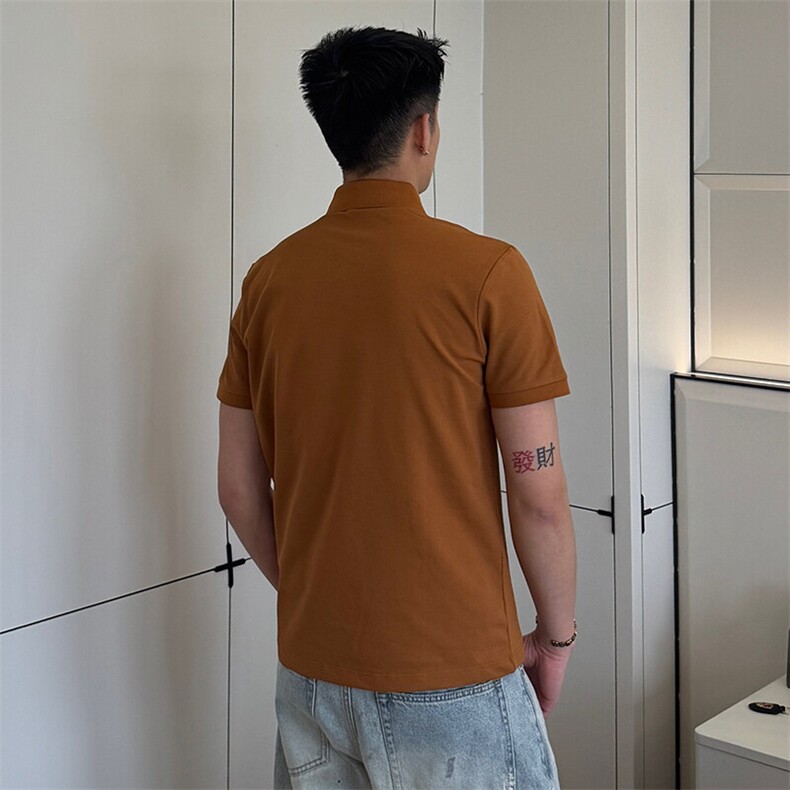 7A抑菌220克丝光珠地高品质常年主推短袖T恤翻领Polo衫T0257,男装Polo衫,电商D342