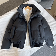 精品高质量PU皮棉衣现货抖音可送样A061-AJ00923棉衣-特P95-现货，男装棉衣，电商A061