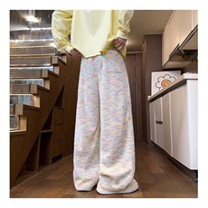 1506-1/KF021/P44彩虹色美式重磅刺绣腊肠狗糯米裤男女同款裤子，男装休闲裤，星座1506-1