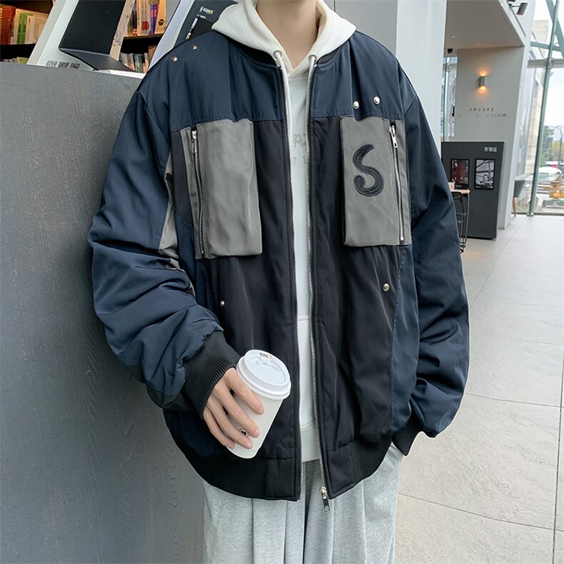 春秋季外套男韩版潮流宽松百搭休闲学生机能工装夹克JK09210-P60,男装夹克,星座308B-1
