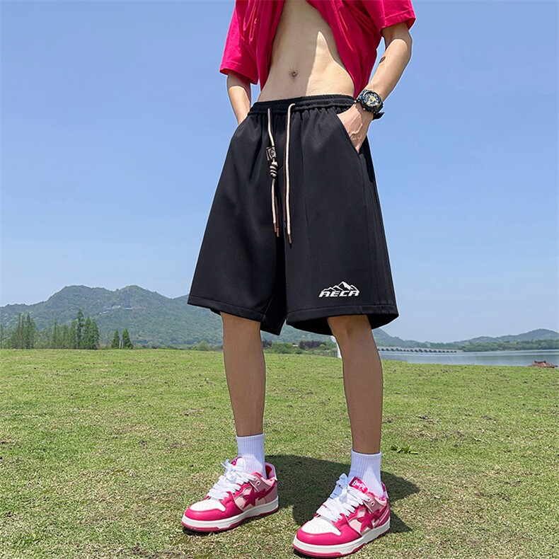抖音直播得物品质运动男五分中裤休闲短裤K303P35控48,男装牛仔裤,电商C408(原B339-1)