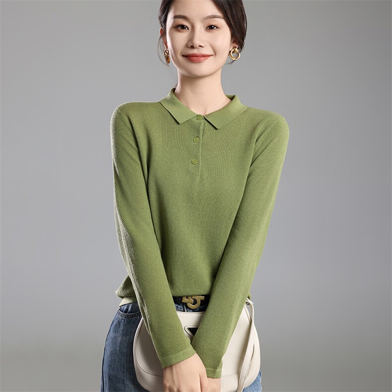 长袖套头时尚气质简约百搭羊毛针织衫2024年秋季,女装羊毛衫,庆大羊绒