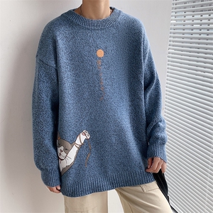 M19013-P45 加绒款-P65 加厚加绒毛衣男大码毛线衣男针织衫男线衫图片