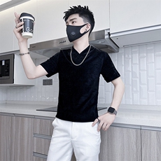 短袖T恤男春夏季修身打底衫社会小伙301C-DT76-P58控78，男装T恤，星座301C（原B323）