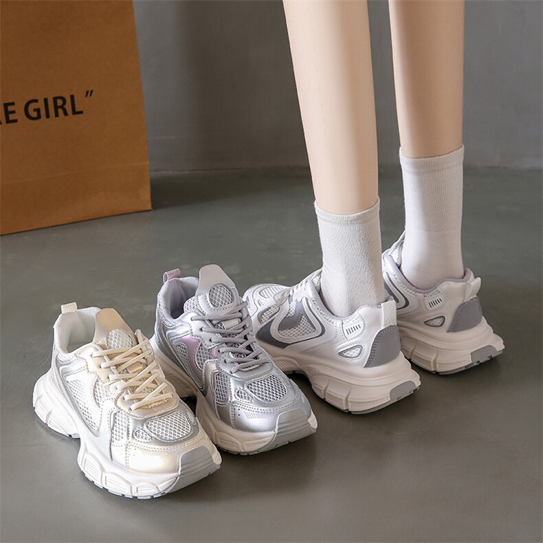 夏季新款韩版透气老爹鞋女ins学生休闲鞋女厚底跑步鞋女,女鞋休闲鞋,电商A223