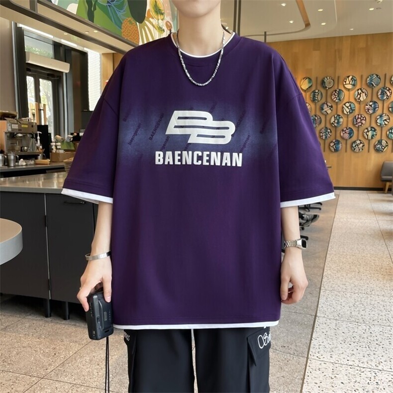 25152-特P40夏季休闲时尚T恤男短袖打底衫青少年潮牌印花T恤,男装T恤,电商D310B
