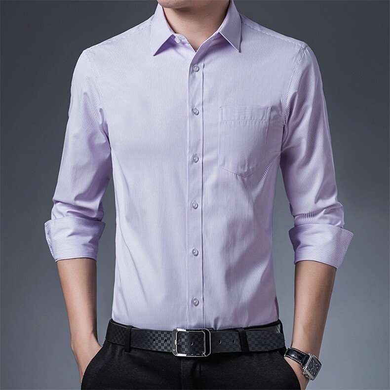DN3012男式2023年春季新款长袖衬衫男装商务时尚休闲衬衣P60,男装衬衫,电商B360