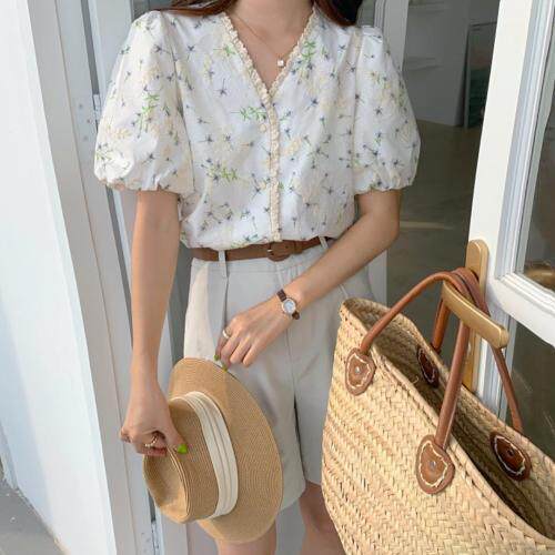 夏季新款重工刺绣上衣，女装，墨初