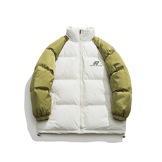 白底冬季时尚百搭宽松字母印花棉服外套MY53101特批P85控138，男装棉衣，电商A247-1