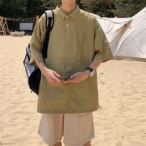 夏季潮流休闲衬衣宽松大码短袖衬衫A161-1704-P40图片