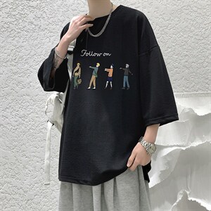 Q11043-P30 春夏季七分袖t恤男大码五分袖男短袖中袖   大皂风图片