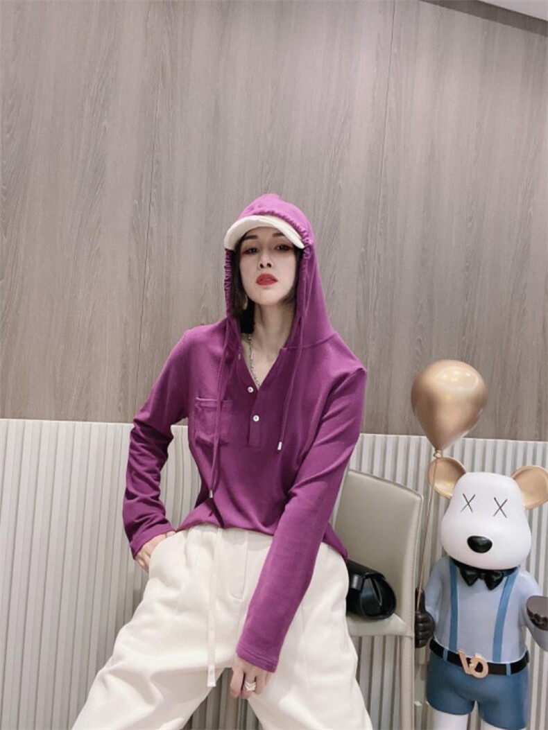 帽子双面加绒灯芯绒打底衫ＭLXＬ，其它，可纳奇