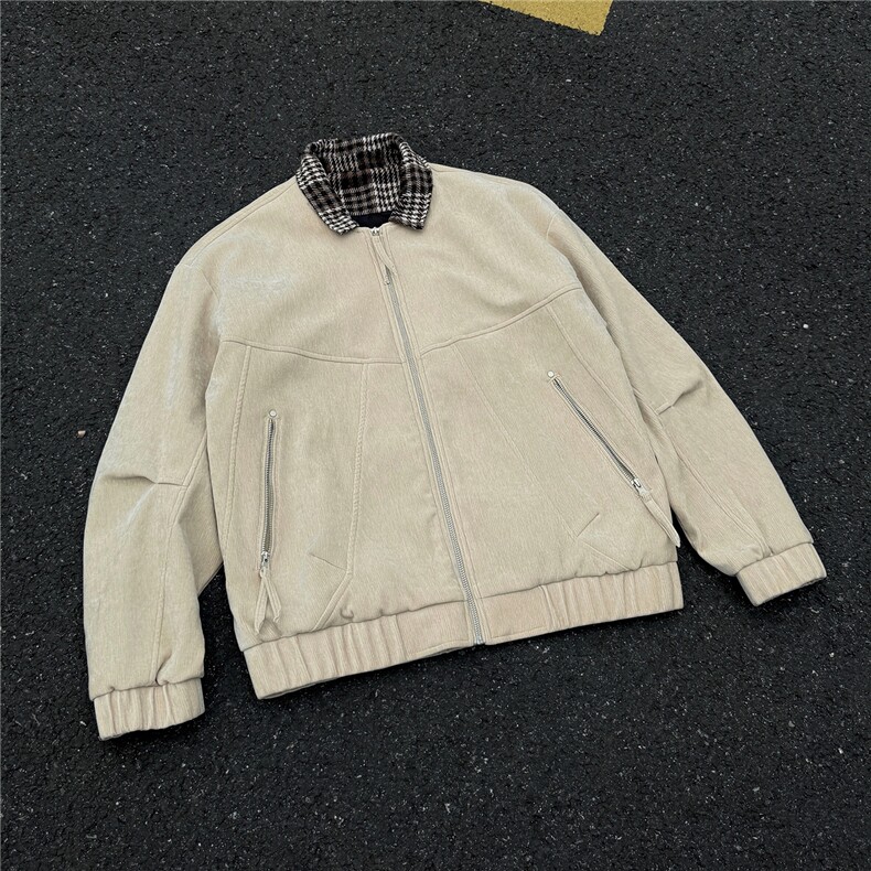 黑墙秋季工装夹克休闲潮牌双色灯芯试翻领休闲外套 A436-6113-P90图片