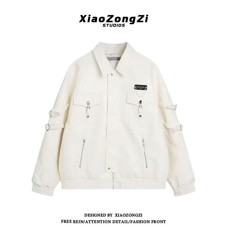 白色牛仔外套春装2025新款洋气痞帅风儿童洋气夹克上衣女,男装工装外套,星座1210-1