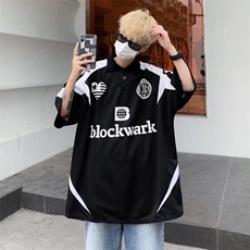 夏季潮牌赛车T恤设计感小众短袖T恤美式高街Polo衫男T1327-P34，男装Polo衫，星座512-2